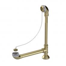 Rubinet Canada 9EW08NB - Adjustable Plug And Chain Tubular Waste And Overflow (Solid Brass)
