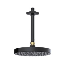 Rubinet Canada 4F218BKBB - 8'' Ceiling Mount Shower Head with Shower Arm & Flange