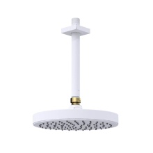 Rubinet Canada 4F218MWBB - 8'' Ceiling Mount Shower Head with Shower Arm & Flange