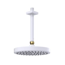 Rubinet Canada 4F218WHNB - 8'' Ceiling Mount Shower Head with Shower Arm & Flange
