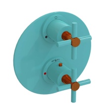 Rubinet Canada T2QGNCAQACM - Temperature Control Valve with Stops & Two Way Diverter with Shut-Off (Trim Only)