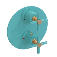 Rubinet Canada T2QGNCAQGD - Temperature Control Valve with Stops & Two Way Diverter with Shut-Off (Trim Only)