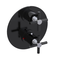 Rubinet Canada T2QGNCBKCH - Temperature Control Valve with Stops & Two Way Diverter with Shut-Off (Trim Only)