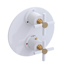 Rubinet Canada T2QGNCMWGD - Temperature Control Valve with Stops & Two Way Diverter with Shut-Off (Trim Only)