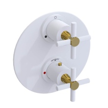 Rubinet Canada T2QGNCMWNB - Temperature Control Valve with Stops & Two Way Diverter with Shut-Off (Trim Only)