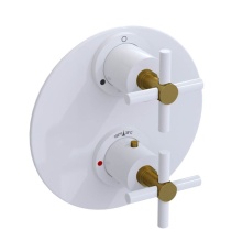 Rubinet Canada T2QGNCWHABM - Temperature Control Valve with Stops & Two Way Diverter with Shut-Off (Trim Only)