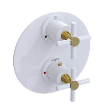 Rubinet Canada T2QGNCWHBB - Temperature Control Valve with Stops & Two Way Diverter with Shut-Off (Trim Only)
