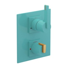 Rubinet Canada T2QRTLAQGD - Temperature Control Valve with Stops & Two Way Diverter with Shut-Off (Trim Only)