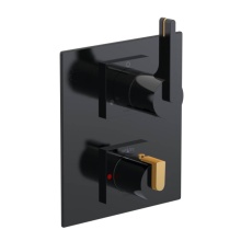 Rubinet Canada T2QRTLBKGD - Temperature Control Valve with Stops & Two Way Diverter with Shut-Off (Trim Only)