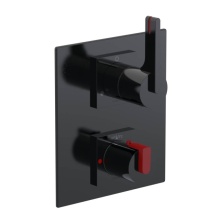 Rubinet Canada T2QRTLBKMR - Temperature Control Valve with Stops & Two Way Diverter with Shut-Off (Trim Only)