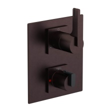 Rubinet Canada T2QRTLOBBK - Temperature Control Valve with Stops & Two Way Diverter with Shut-Off (Trim Only)