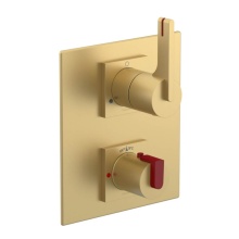 Rubinet Canada T2QRTLSBMR - Temperature Control Valve with Stops & Two Way Diverter with Shut-Off (Trim Only)