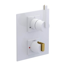 Rubinet Canada T2QRTLWHABM - Temperature Control Valve with Stops & Two Way Diverter with Shut-Off (Trim Only)