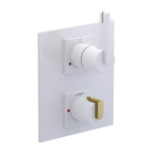 Rubinet Canada T2QRTLWHBB - Temperature Control Valve with Stops & Two Way Diverter with Shut-Off (Trim Only)