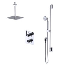 Rubinet Canada T22RTLMBGD - Temperature Control Shower with Two Way Diverter & Shut-Off, Hand Held Shower, Adjustable Slid