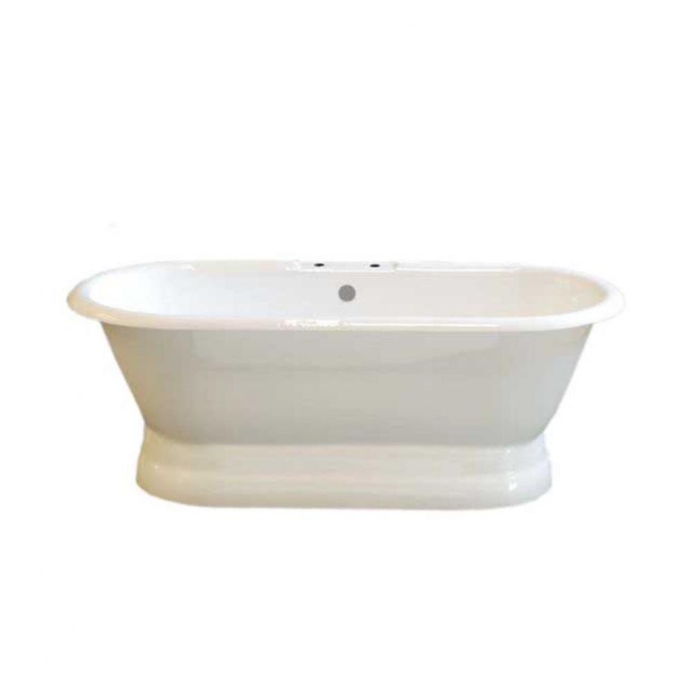 P0766 The Lagoon 5 1/2apos;apos; Cast Iron Dual Tub On Pedestal With 7apos;&a