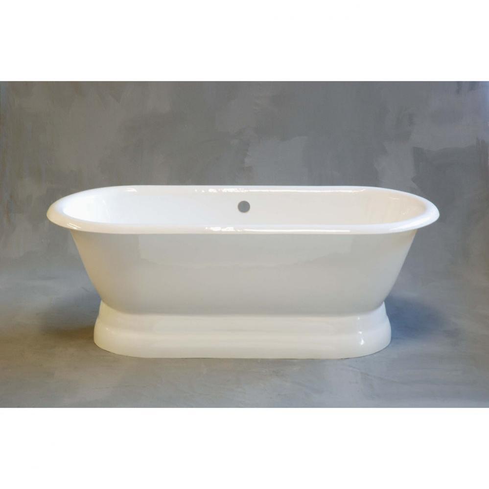 P0769 The Lagoon 5 1/2apos;apos; Cast Iron Dual Tub On Pedestal Without Faucet