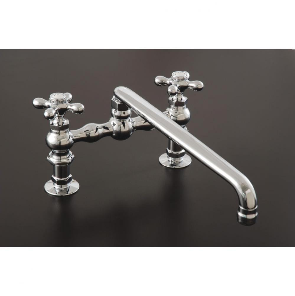 Chrome Deck Mt Kitchen Faucet. 12apos;apos; Swivel Spout