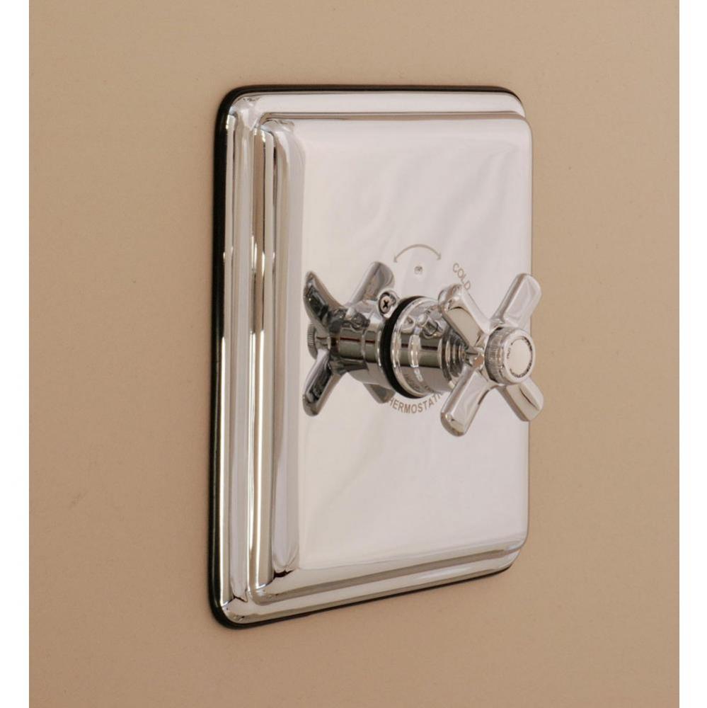 Chrome Thermostatic Control Valve With Rectangular Plate
