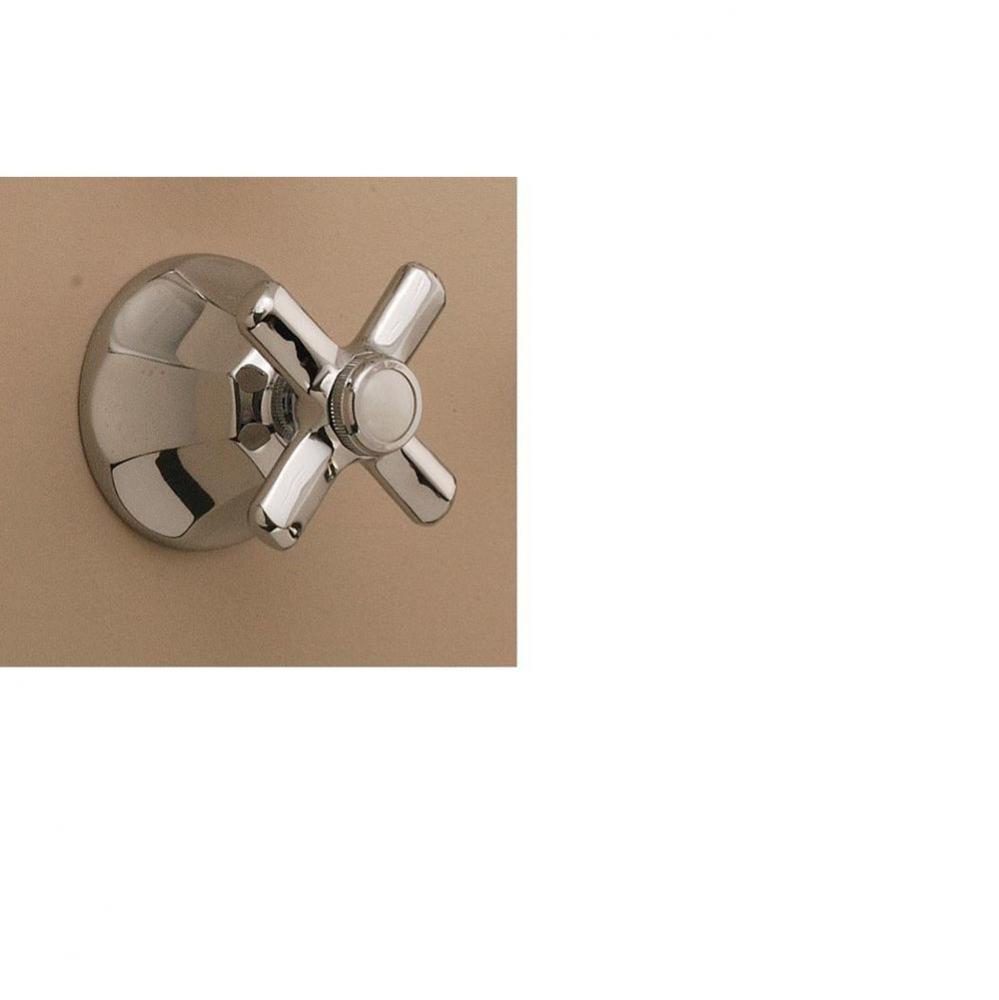 Chrome Volume Control Valve With Deco Escutcheon And Deco Crosspoint Handle