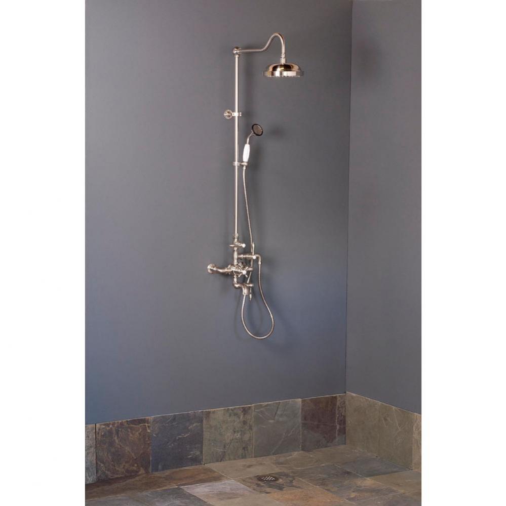 Chrome Exposed Thermo Tub & Shower Set, 7'' Ctrs. Includes Faucet, Tub Filler, Ha