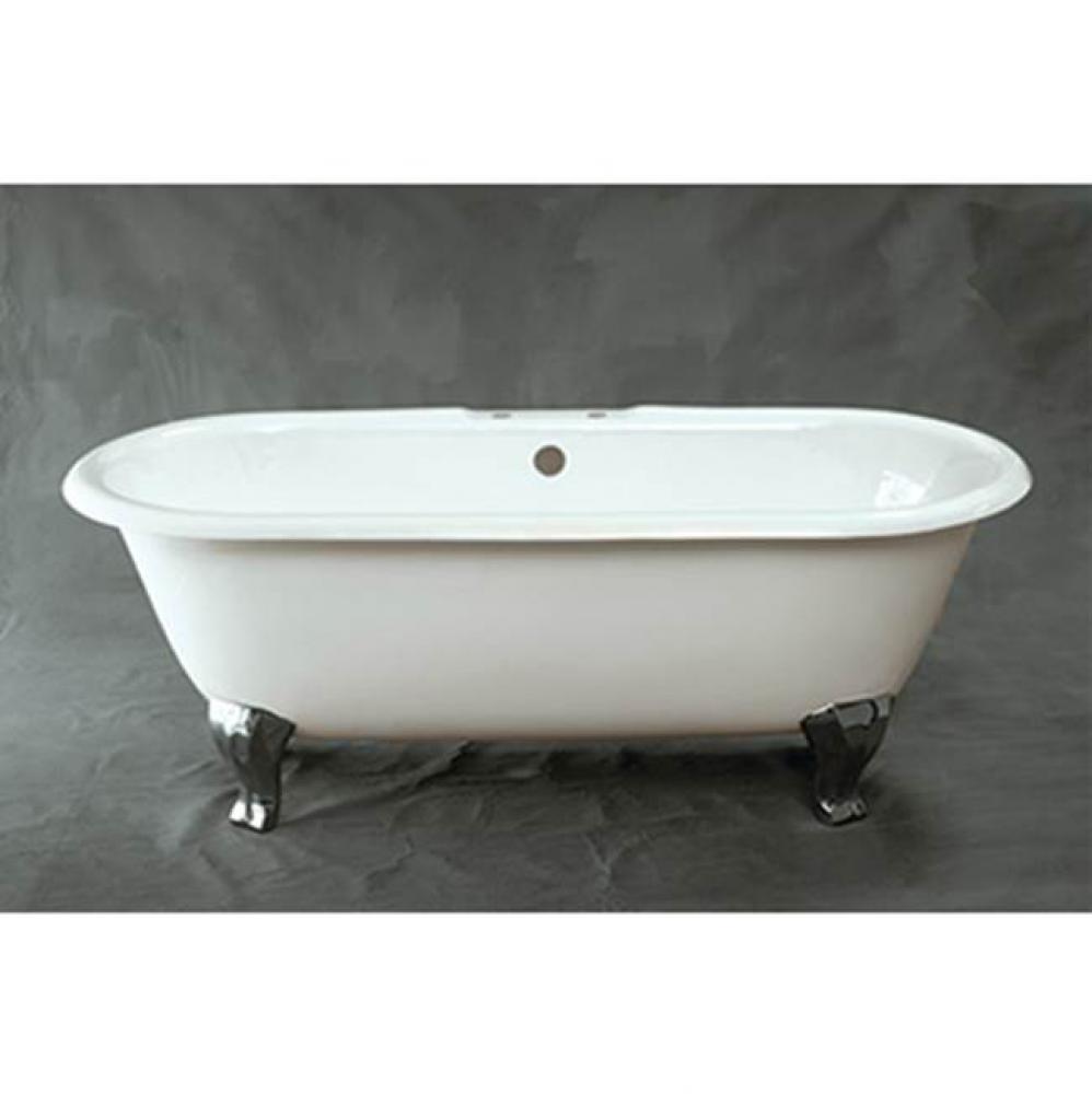 Cast Iron Dual Tub With Supercoat Brass Legs