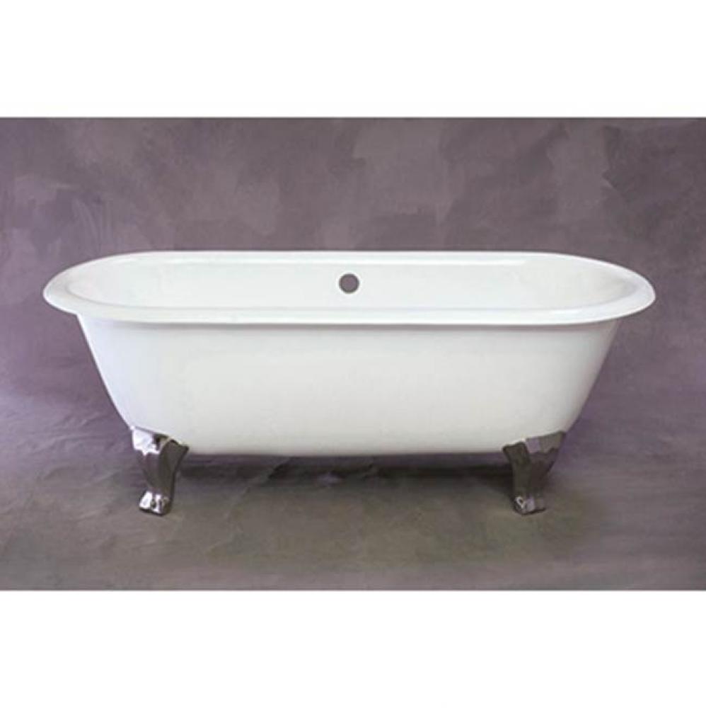 Cast Iron Dual Tub With White Cast Iron Legs