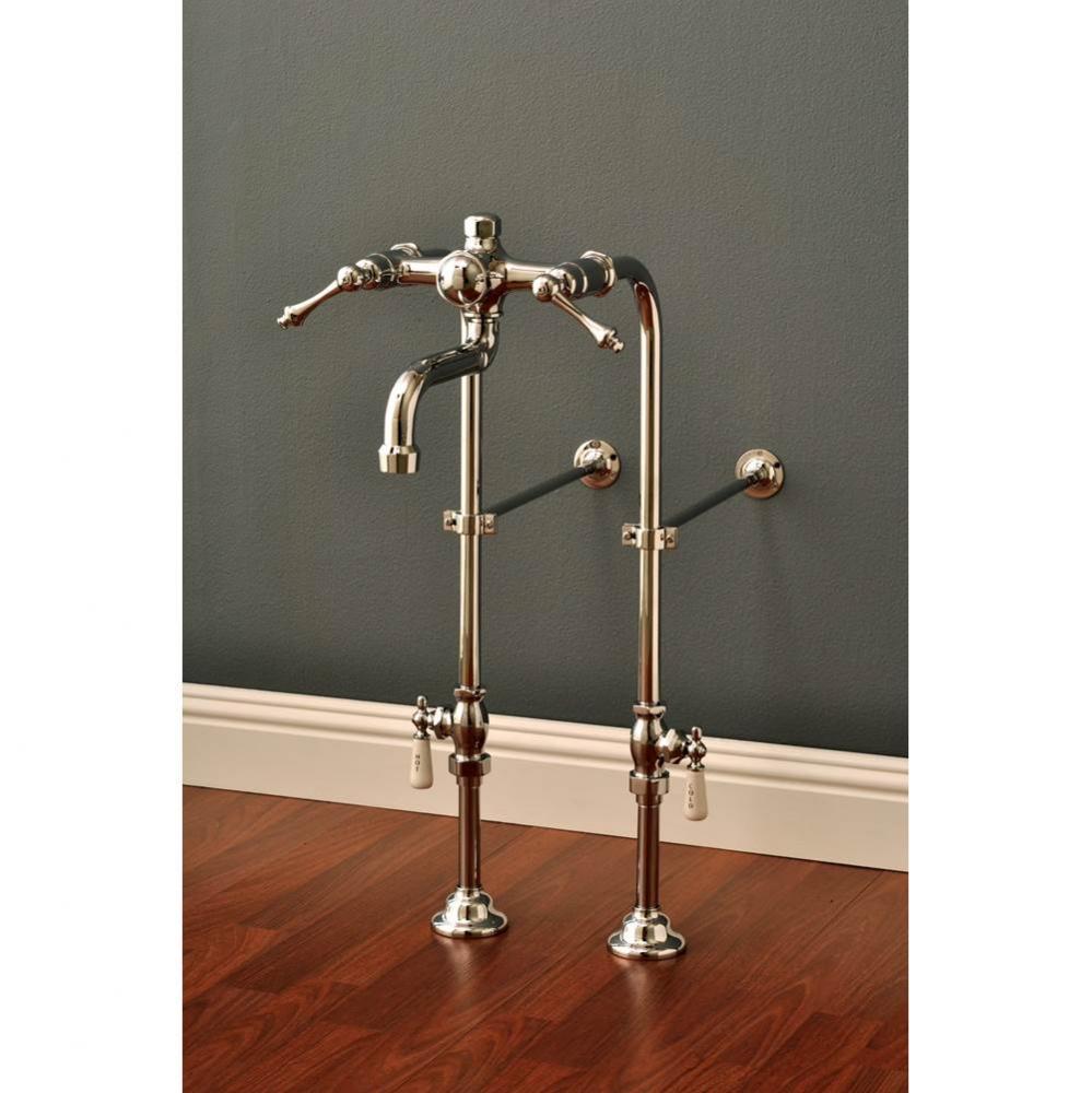 Traditional Faucet & Over The Rim Supply Set Kit. Includes Traditional Style Spout