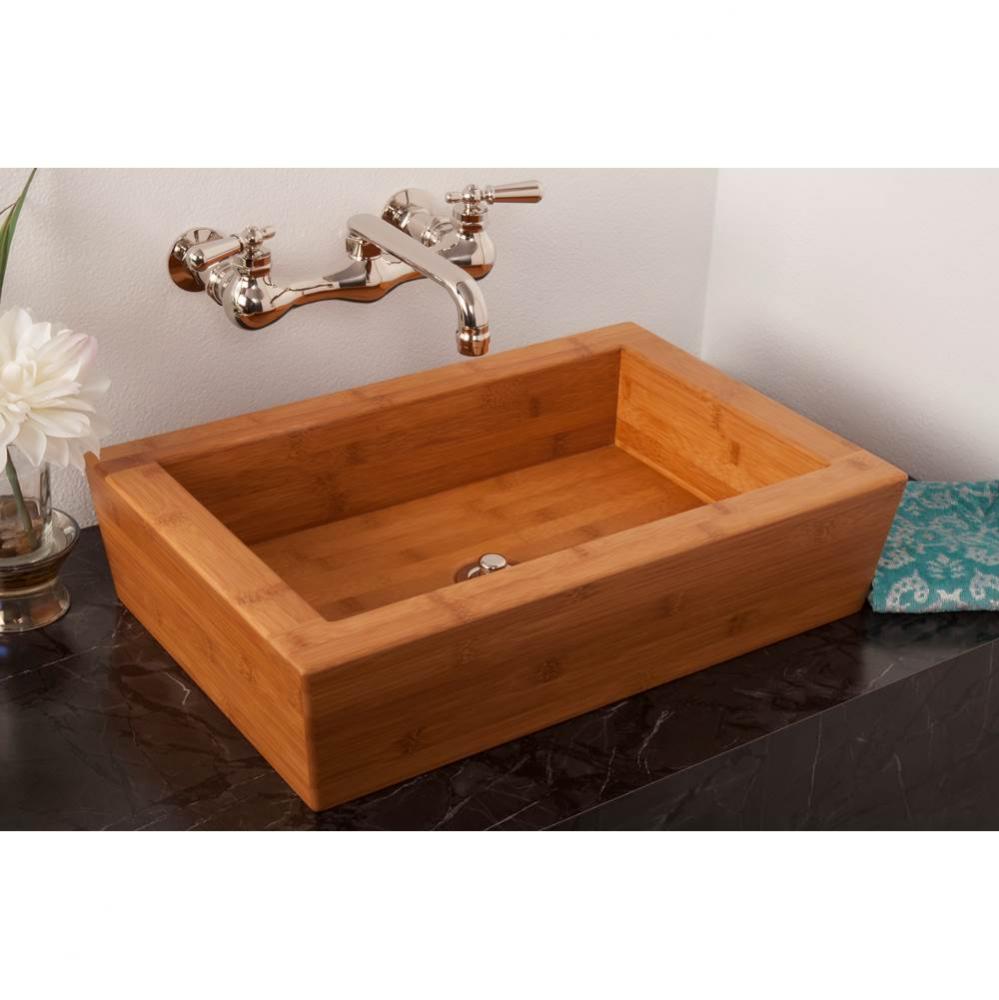 Solid Bamboo Rectangular Sink