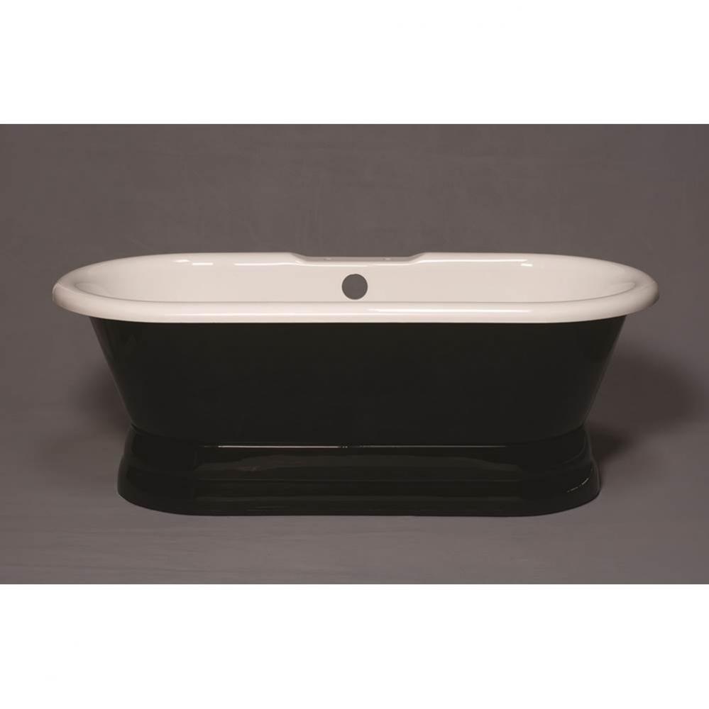 The Champlain Black & White 5 1/2'' Acrylic Dual Tub On Pedestal With 7''