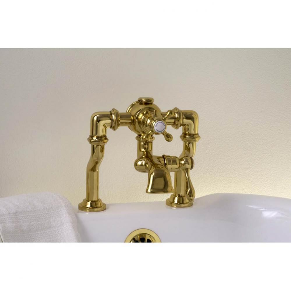 Thermostatic Tub Faucets Chrome Thermostatic Deck Mount Faucet-Tub Filler Only