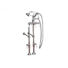 Strom Living P1056C - Chrome Faucet & Over The Rim Supply Set Kit.  Includes 3 3/8'' Ctr Faucet W/Handh