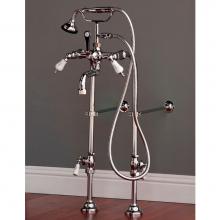 Strom Living P1083C - Chrome Traditional Faucet & Over The Rim Supply Set Kit.  Includes  Metal Handhe