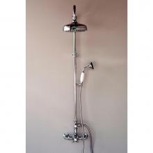 Strom Living P1085C - Chrome Water Saving  Exposed Thermostatic 7'' Center Shower Unit With Multi Funct