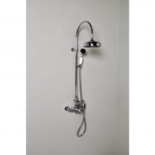 Strom Living P1088C - Chrome Thermostatic Exposed Shower Set W/Crook Style 36'' Riser, 7'' Centers &