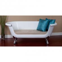 Strom Living P1113W - Acrylic 2 Seater Bathtub Couch With White Legs
