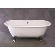 Strom Living P1114S - Cast Iron Dual Tub With Supercoat Brass Legs