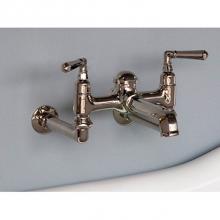 Strom Living P1128C - Wall Mount Tub Faucets Chrome Wall Mount Faucet W/Lever Handles