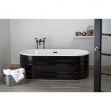 Strom Living P1153Z - The Meredith Black And White 66'' Acrylic Tub