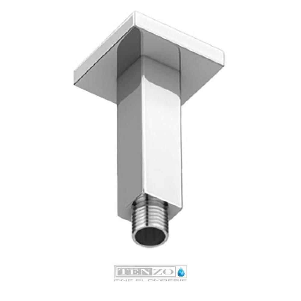 shower arm ceiling square 10cm [4in] chrome