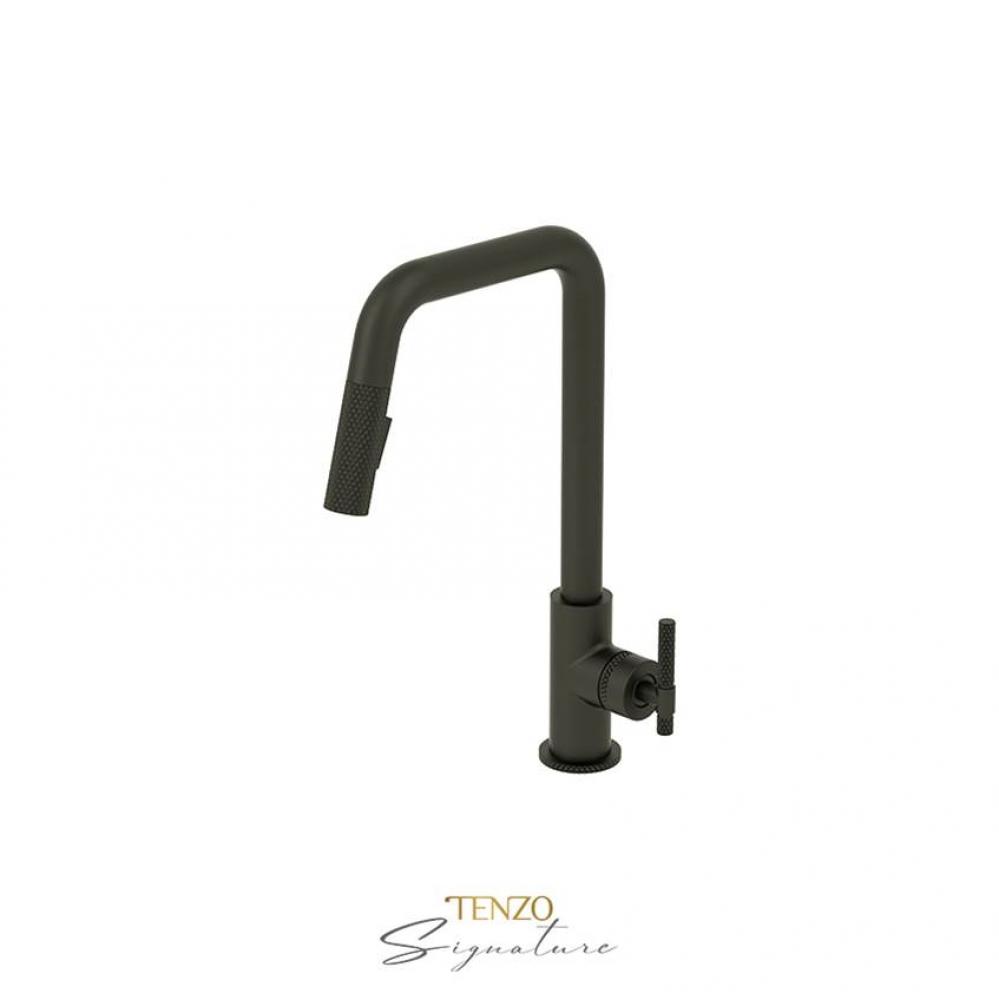 Single-handle kitchen faucet Bellacio with pull-down & 2-Function hand shower matte black