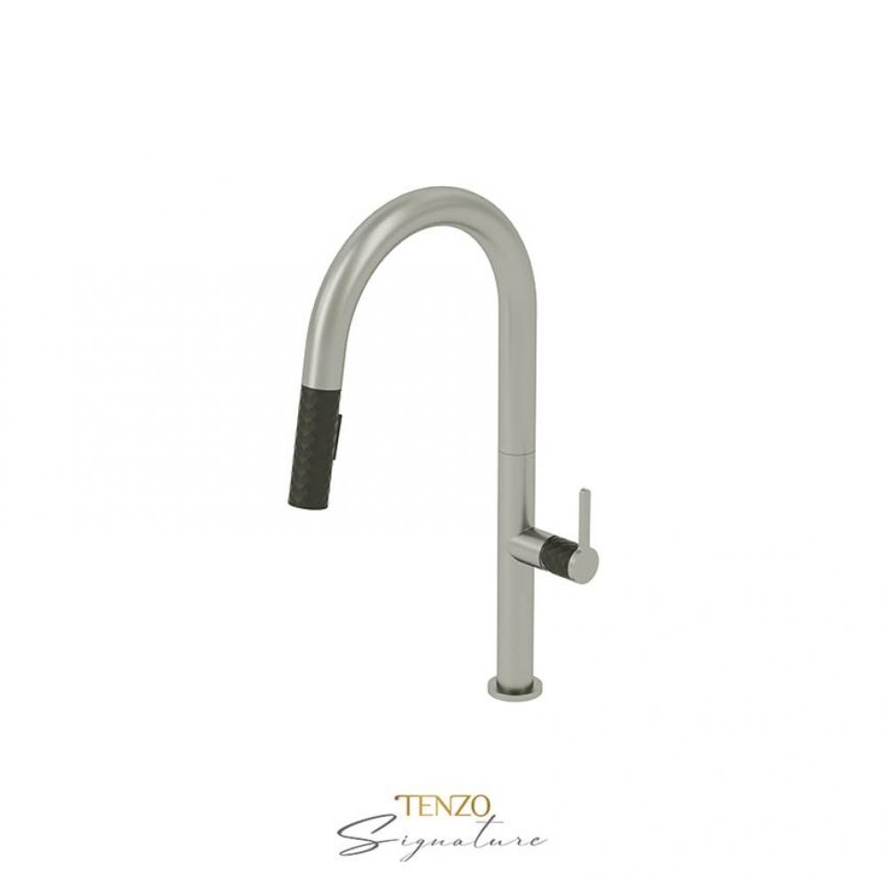 Single-handle kitchen faucet Calozy with pull-down & 2-Function hand shower stainless steel /