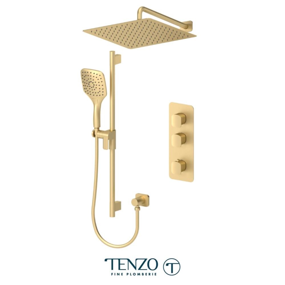 Delano Extenza kit 2 functions thermo brushed gold finish