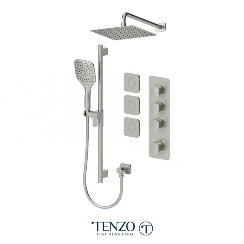 Trim for Delano Extenza kit 3 functions thermo brushed nickel finish