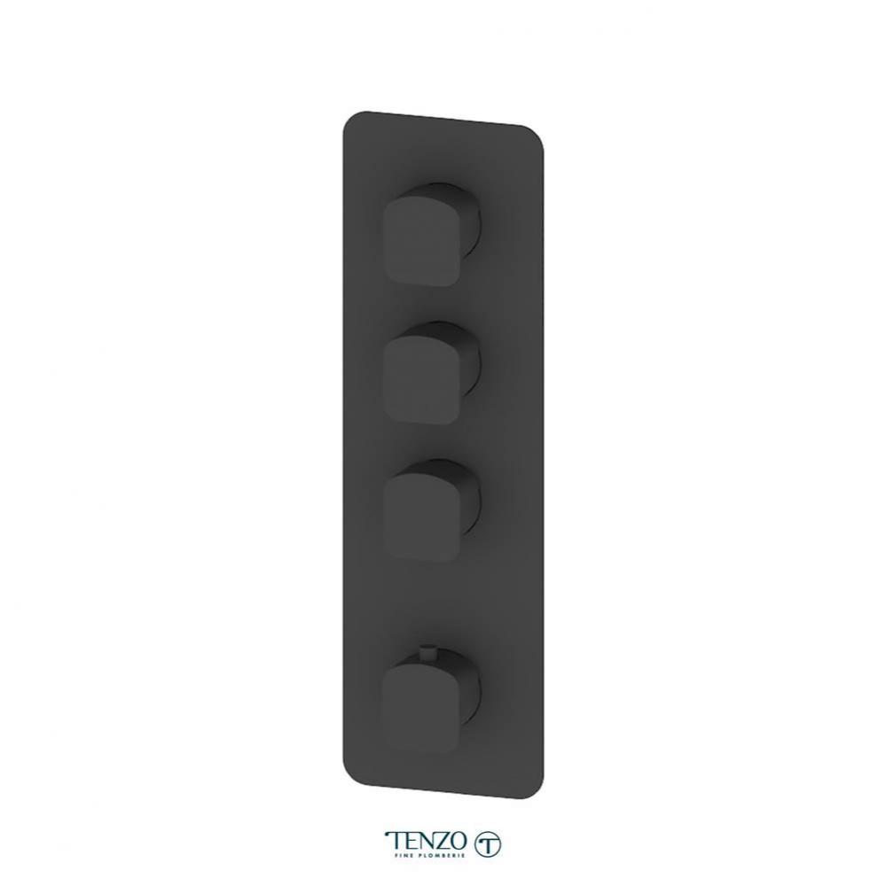 Extenza valve trims Delano thermo. 3 functions matte black