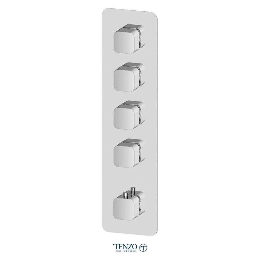 Extenza valve trims Quantum thermo. 3 functions chrome