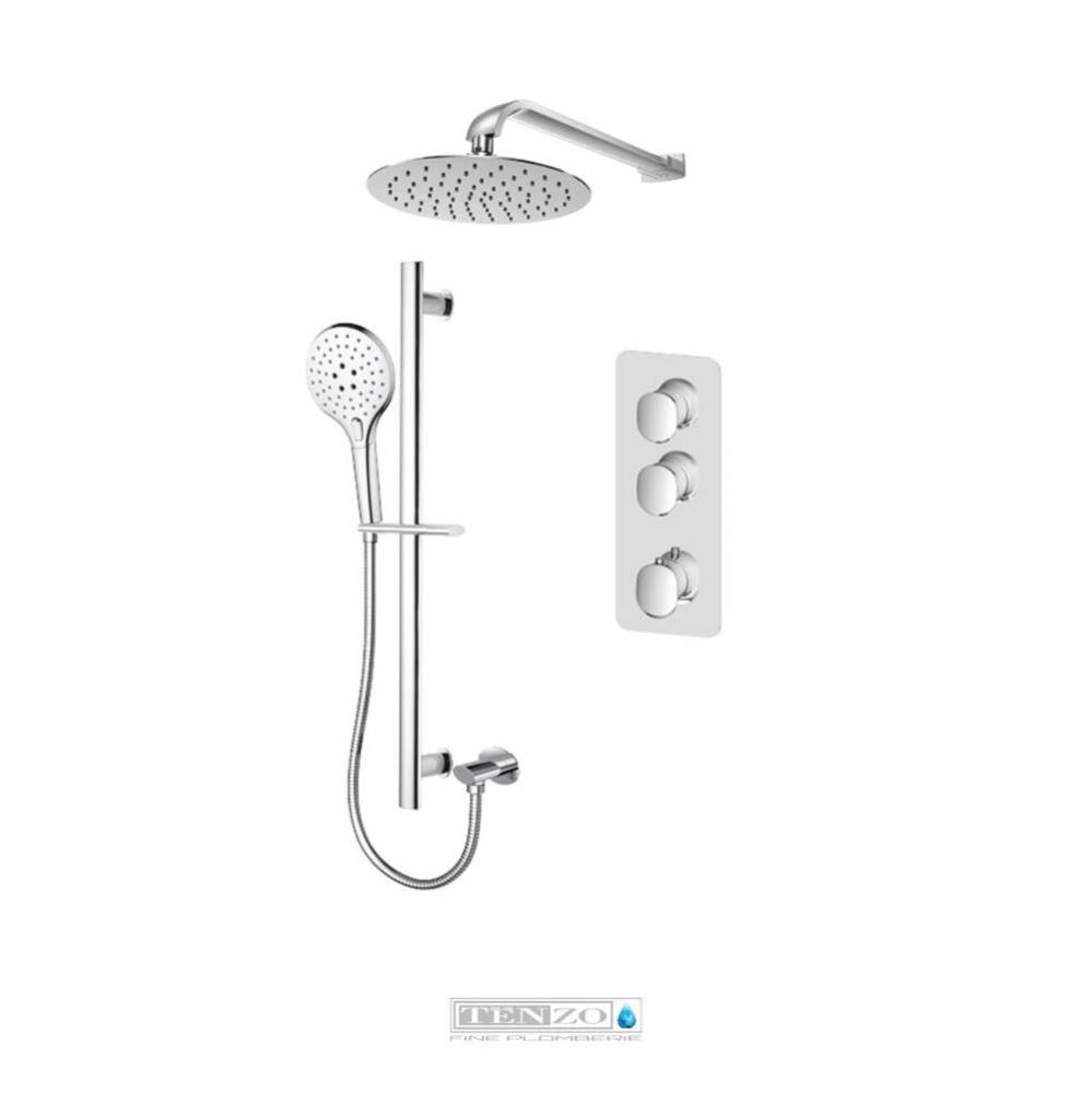 Trim for Fluvia Extenza kit 2 functions thermo chrome finish