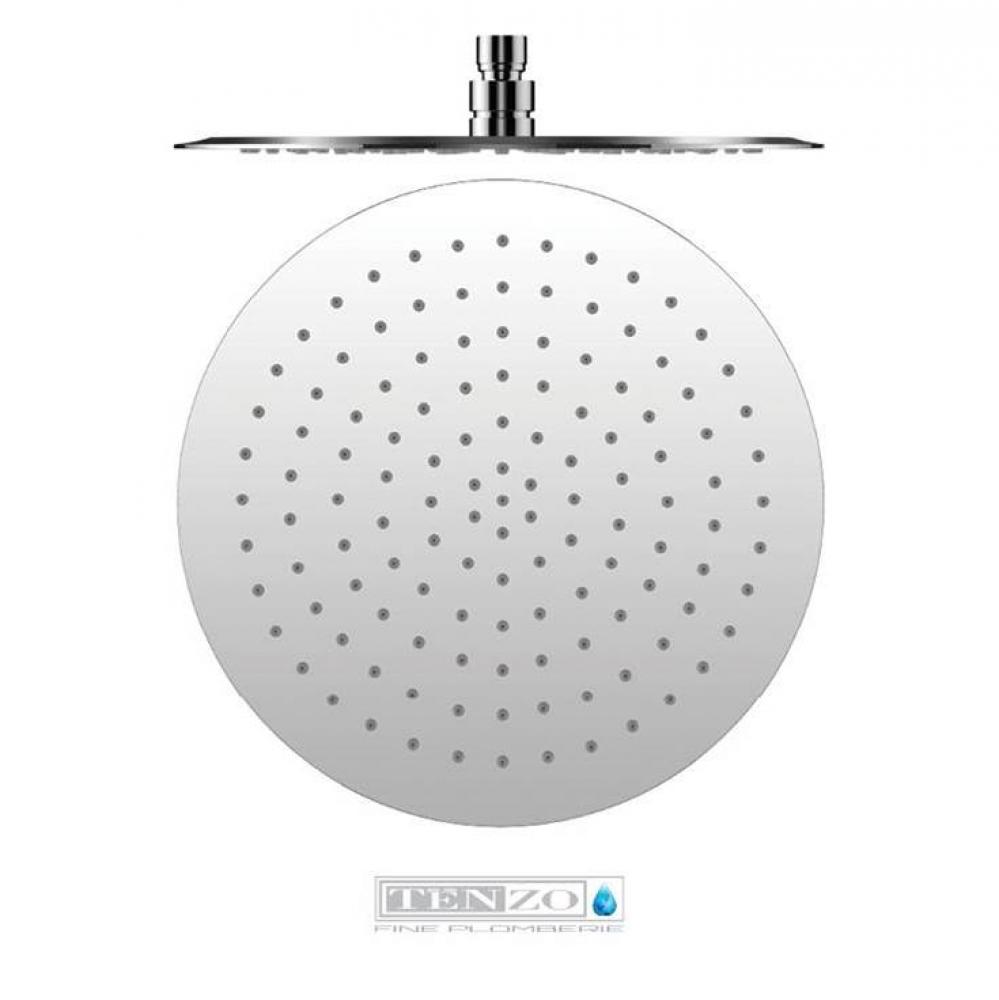shower head round 30cm [12in] stainless steel 2mm chrome
