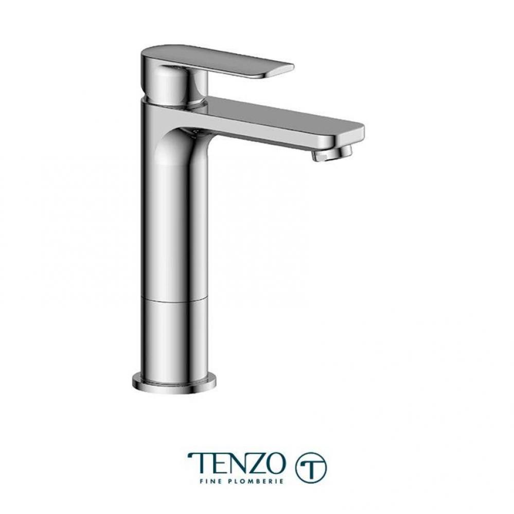 Delano single hole tall lavatory faucet chrome with (overflow) drain