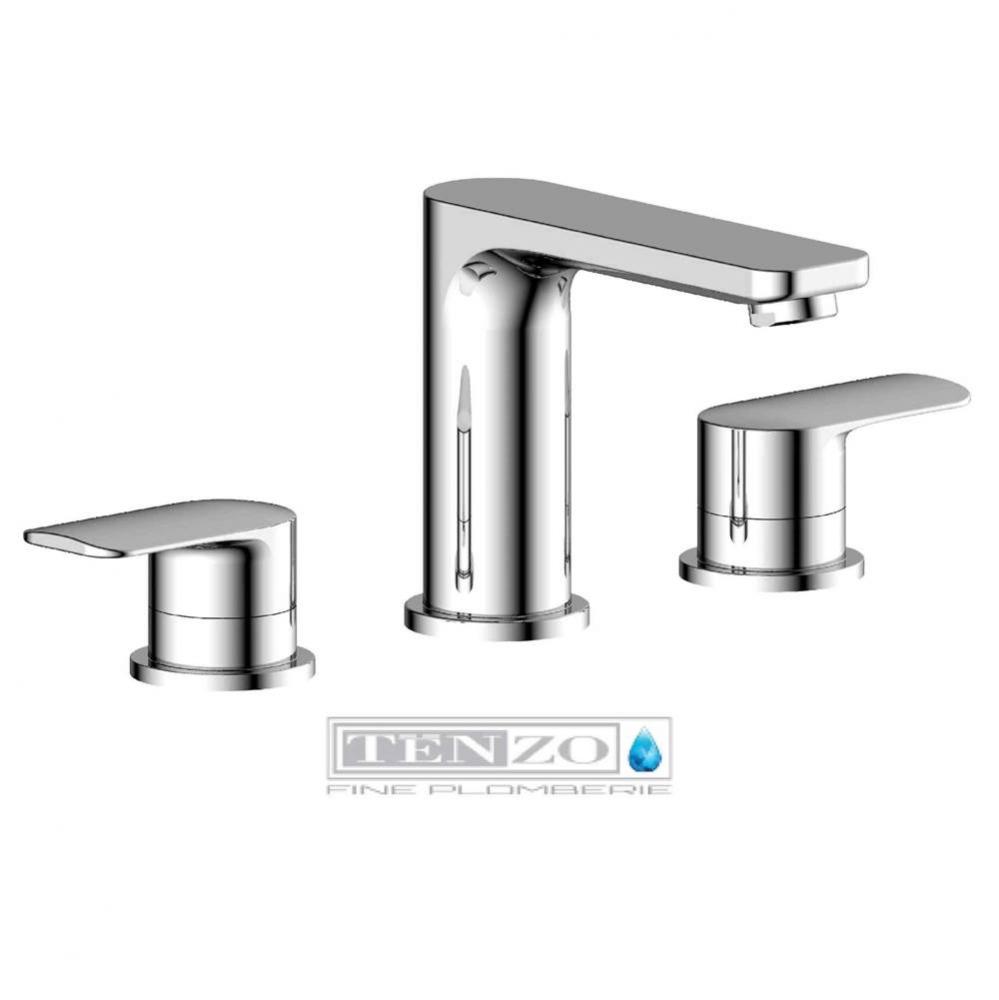 Delano 8in lavatory faucet chrome with (W/O overflow) drain